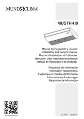 mundoclima MUSTR-H8 Manuel D'installation Et L'utilisauter