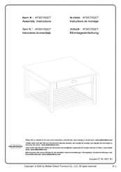 Walker Edison AF30CYSQCT Instructions De Montage