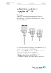 Endress+Hauser Liquiphant FTL63 Densité Instructions Condensées