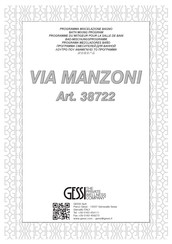 Gessi VIA MANZONI 38722 Manuel D'installation