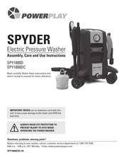 Powerplay SPYDER SPY2700XP Instructions D'assemblage, D'entretien Et D'utilisation