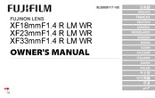 FujiFilm XF23mmF1.4 R Manuel Du Propriétaire