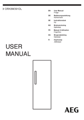 AEG ORK8M391DL Manuel D'utilisation