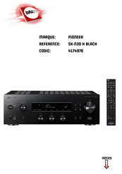 Pioneer SX-N30 K Mode D'emploi