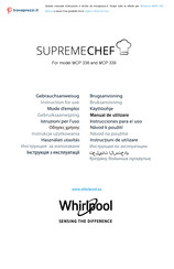 Whirlpool SUPREME CHEF MCP 338 Mode D'emploi