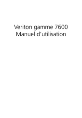 Acer VT7600 Manuel D'utilisation