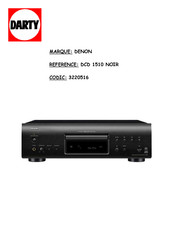 Denon DCD 1510 Mode D'emploi