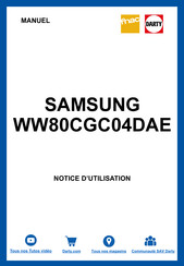 Samsung WW CGC Série Manuel D'utilisation