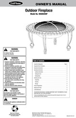 Uniflame WAD820SP Manuel Du Propriétaire