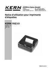 KERN YKE-01 Notice D'utilisation