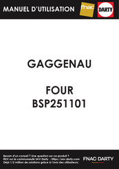 Gaggenau BSP2511 1 Série Manuel D'utilisation Et Notice D'installation