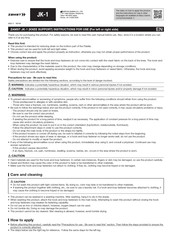 NIPPON SIGMAX ZAMST JK-1 Instructions D'utilisation