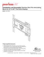 peerless-AV SUA746PU Installation Et Montage