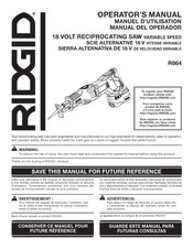 RIDGID R864 Manuel D'utilisation