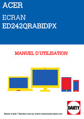 Acer ED242QRABIDPX Guide Utilisateur