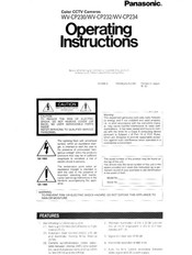 Panasonic WV-CP230 Manuel D'utilisation