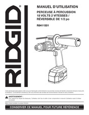 RIDGID R8411501 Manuel D'utilisation