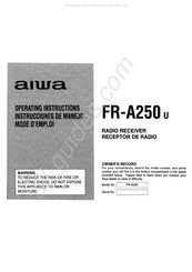 Aiwa FR-A250 U Mode D'emploi