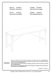 Walker Edison DKDB46AI Instructions De Montage