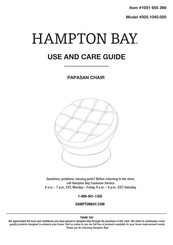 HAMPTON BAY 505.1040.000 Guide D'utilisation Et D'entretien