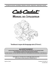 Cub Cadet Z-Force L Serie Mode D'emploi