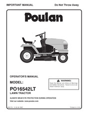 Poulan PO16542LT Manuel De L'opérateur