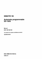 Siemens SIMATIC S5-100U Manuel