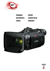 Canon LEGRIA GX10 Mode D'emploi