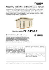 Lemeks Palmako EL18-4533-3 Assemblage, Manuel De Montage Et D'entretien