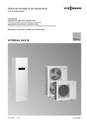 Viessmann Vitocal 242-S AWT 241.A04 Notice De Montage Et De Maintenance