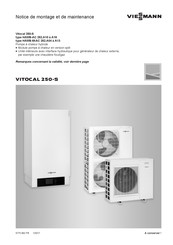 Viessmann VITOCAL 250-S type HAWB-AC 252.A16 Notice De Montage Et De Maintenance