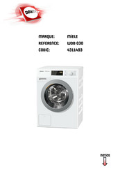 Miele WDB 030 Mode D'emploi