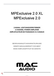 MAC Audio MPExclusive 2.0 Mode D'emploi