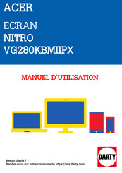 Acer Nitro VG280KBMIIPX Guide Utilisateur