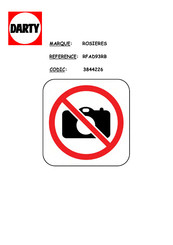 ROSIERES RFAD93RB Notice D'emploi Et D'installation