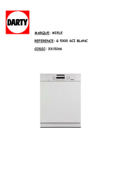 Miele G 5300 SCI Mode D'emploi