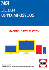 MSI Optix MPG27C Manuel D'utilisation