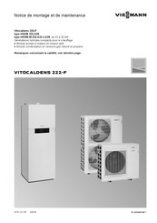 Viessmann Vitocaldens 222-F HAWB-M 222.A29 Notice De Montage Et De Maintenance