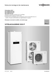 Viessmann Vitolacaldens 222-F HAWB-M 222.A33 Notice De Montage Et De Maintenance