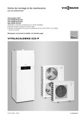 Viessmann Vitolacaldens 222-F HAWB-M 222.A33 Notice De Montage Et De Maintenance