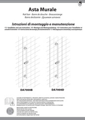 Bossini Asta Murale DA7000D Instructions Pour L'installation Et Conseils D'entretien