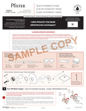 Pfister Kelen R89-XMF Guide D'installation Rapide