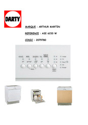 Electrolux ARTHUR MARTIN ASI 6233 W Notice D'utilisation