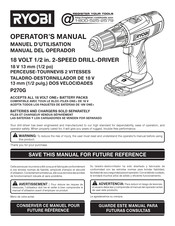 Ryobi P270G Manuel D'utilisation