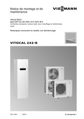 Viessmann Vitocal 242-S AWT-AC 241.A04 Notice De Montage Et De Maintenance