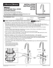 American Standard BEALE 4931385 Instructions D'installation