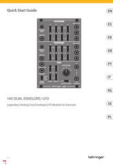 Behringer 140 Dual Envelope/LFO Guide Rapide