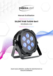 PHOCEA LIGHT SILENT PAR 7x10W 6en1 RGBWA+UV Manuel D'utilisation