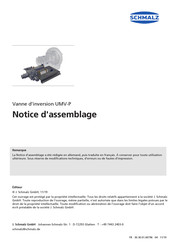 schmalz UMV-P Notice D'assemblage