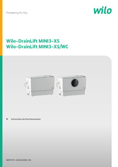 Wilo DrainLift MINI3-XS/WC Instructions De Fonctionnement